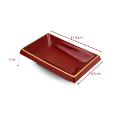 Pires retangular para sashimi sushi Nozoki - Vermelho