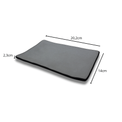 Prato Retangular Curvado para Sushi e Sashimi Cinza Pequeno - Melamina