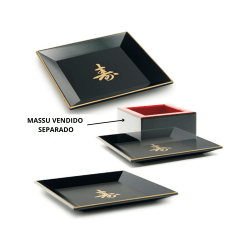 Pires Pequeno para Massu Ukesara (Copo Sake Pequeno) - Preto