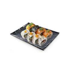 Prato para Sushi e Sashimi Retangular Flor - 25 x 17cm