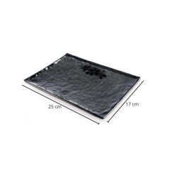 Prato para Sushi e Sashimi Retangular Flor - 25 x 17cm