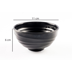 Tigela Japonesa Owan Preta Pequena 300ml