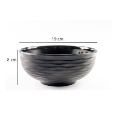 Tigela Japonesa para Udon Preta Grande 1,3L