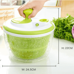  Seca Salada Pote Centrífuga Secador de Folhas, Frutas e Vegetais - 5L 