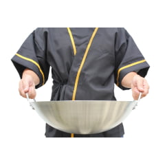 Frigideira tipo Chinesa Wok Aço Inoxidável com Alça - 43 cm