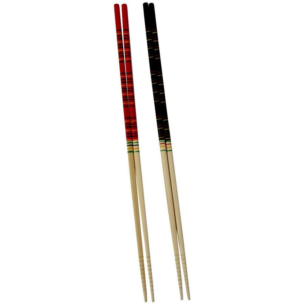 Hashi Gigante de Bambu para Culinária Preto e Vermelho (33 cm)
