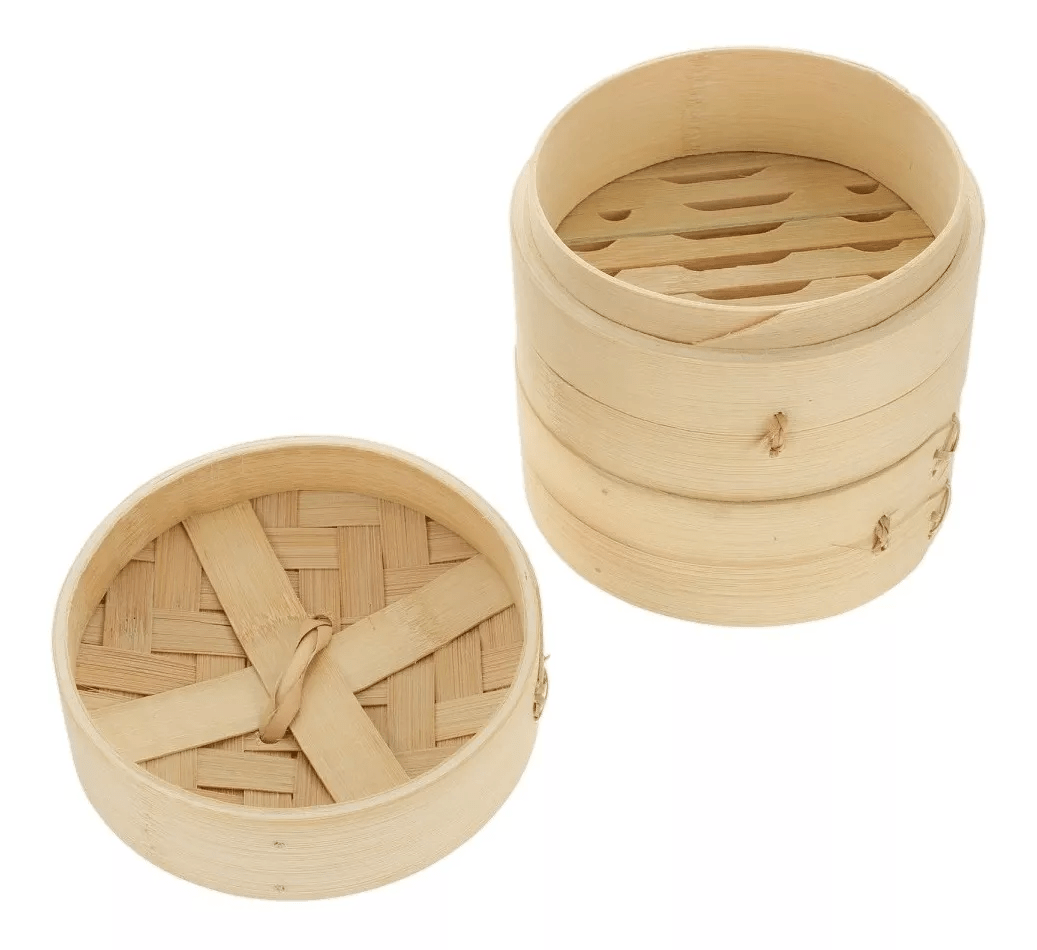 Panela Oriental de Bambu Cozimento a Vapor - 15cm