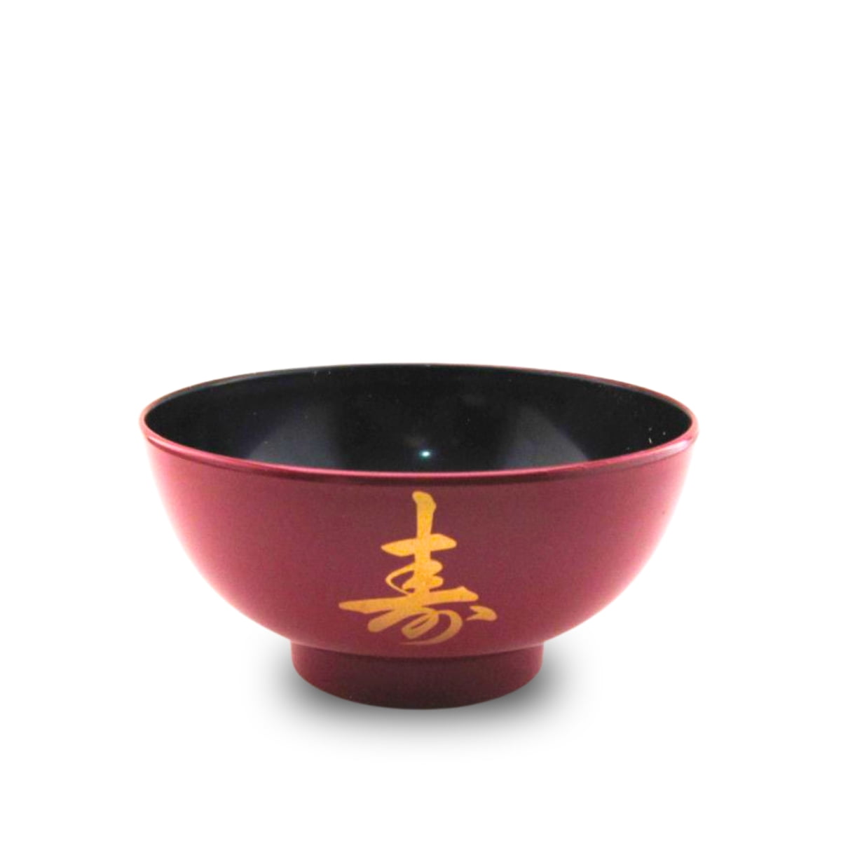 Tigela Japonesa Owan para Arroz Ideograma ABS - Vermelha 400ml
